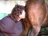 a young baby enjoys by the fuck of horse