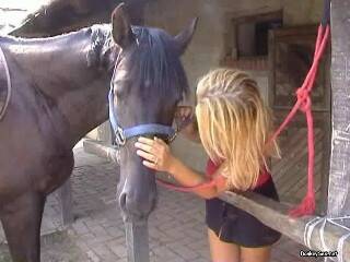 filthy animal sex loving whore with a sweet pussy fucking a horse